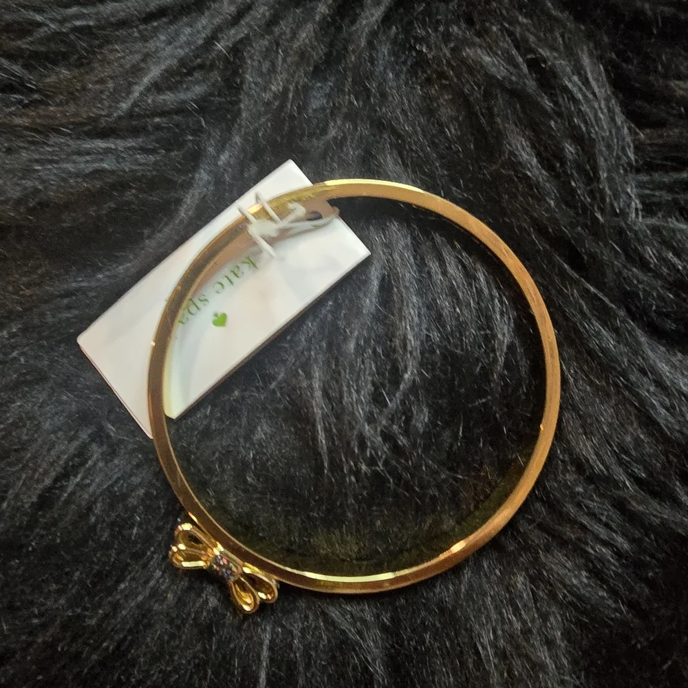 kate spade multicolor glitter bow bangle bracelet - Picture 3 of 4